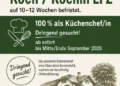Dringend gesucht! Wir suchen Koch / Köchin EFZ auf 10-12 Wochen befristet.