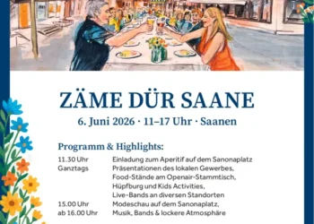 Zäme dür Saane – Saanen à Table – Samstag, 6. Juni 2026, 11.00 Bis 18.00 Uhr mit Open-Air-Tafelrunde