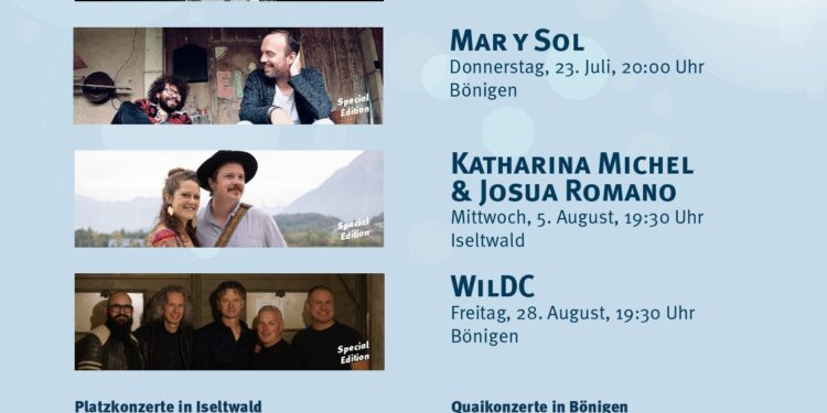 Sommerklänge am See – Konzertabende in Bönigen und Iseltwald 2026