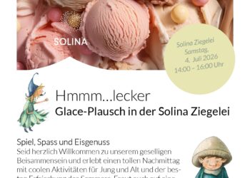 Öffentlicher Glace-Event im Solina Restaurant in der Ziegelei am 4. Juli ab 14.00 Uhr