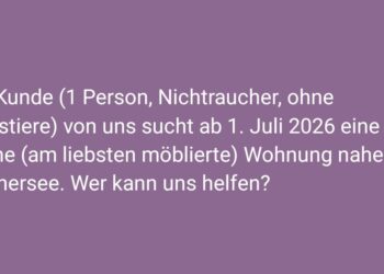 Wohnung gesucht in der Nähe des Thunersees.