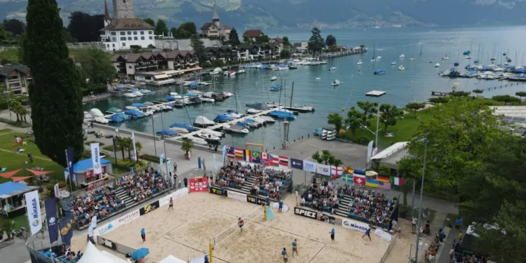 11.–14. Juni 2026: Internationale Beachvolleyball-Szene trifft sich in der Spiezer Bucht – Turnier frei zugänglich, Eintritt kostenlos