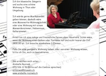 Musikerwohnung mit Atelier in Thun oder Umgebung gesucht