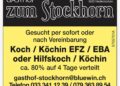 Gasthof zum Stockhorn sucht Verstärkung für die Küche