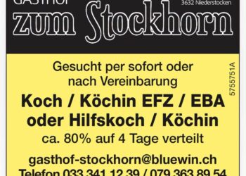 Gasthof zum Stockhorn sucht Verstärkung für die Küche