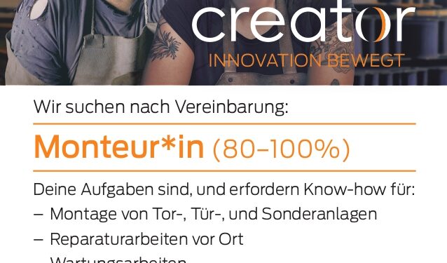 Wir suchen: Monteur/in gesucht